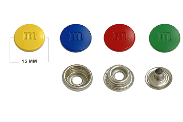 colorful metal snap button